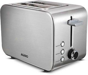 AGARO GRAND 2 Slice Stainless Steel Pop Up Toaster, With Cancel, 850 W Pop Up Toaster(Silver) price in India.