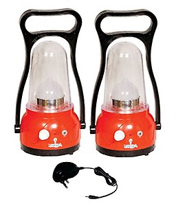 Urjja Set of 2 12 LED New Moon Plastic Rechargeable Emergency Light with Charger (Red) price in India.