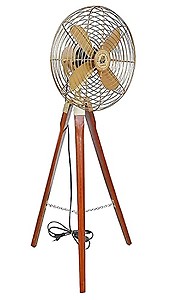 ART N CRAFT Nautical Antique Handmade Floor Fan With Wooden Tripod Stand Home & Office Conner Decor Fan Multi Colour(18 X 11 INCH) price in India.