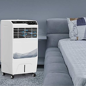 Hindware Smart Appliances Snowcrest Froid 38L Inverter Compatible Personal Air Cooler With Humidity Controller & Ice Chamber (Black & White) price in India.