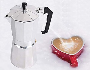 THW Aluminium Italian Espresso Coffee Maker/Filter Coffee Maker Percolator for 6 Cups of Coffee- Moka Pot, 300 ML price in India.