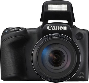 Canon PowerShot SX430 IS 20 MP Point & Shoot Camera with Battery Charger (Black) price in India.