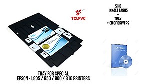 ID Card Tray + 5 Inkjet Cards for Epson L-800/L-805/L810/R-260/R-280/R290/T-50/T-60/P-50 (Black) with Driver cd Product Code – 1229 Brand – tclpvc price in India.