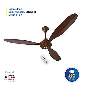 Superfan SUPER X1B 1200 mm/48-inch Energy Efficient 35W BLDC Ceiling Fan with Remote Control (Brown) price in India.