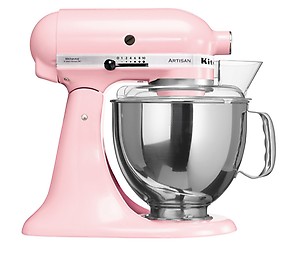 KitchenAid Artisan 5KSM150PSDPK 10 Speed 4.8 Litre (5Qt) 300 Watt Tilt Head Stand Mixer with Flat Beater, Dough Hook, Whisk, Stainless Steel Bowl & Pouring Shield (Pink) price in India.