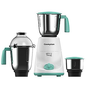 Crompton Treat 750X Mixer Grinder with Motor Vent-X Technology (3 Stainless Steel Jars, White and Turquoise) (TREAT750X) price in .