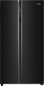 Haier 630 L Frost Free Side by Side Convertible Refrigerator  (Black Steel, HRS-682KS)