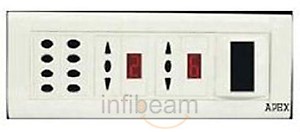 APEX Remote Controlled Switch Board for 8 Lights & 2 Fan with Display price in India.