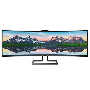 Philips Brilliance 499P9H1/75 49-inch Curved SuperWide Dual QHD LCD Display with Pop-Up Webcam with Windows Hello price in India.