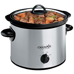 Crock-Pot 3-Quart Round Manual Slow Cooker, Stainless Steel (SCR300SS) price in India.