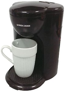 Black+Decker DCM25 330-Watt 1-Cup Coffee Maker with Auto Shut Off | Compact & Space Saving | 2-year Warranty (Black) price in India.