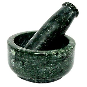 Ikarus Mortar And Pestle Set, kharad, masher Spice Mixer For Kitchen 4 inches,Green Colour price in India.