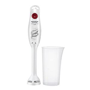 Maharaja Whiteline Stainless Steel Turbomix Super Plus 250 Watts Hand Blender With 800Ml Multi-Purpose Jar | Super Blend Technology | Detachable Plastic Foot | 2 Year Warranty (White) price in India.