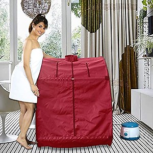 Kawachi Portable Home Steam Sauna Bath for Health and Beauty Spa at Home (I03-Red) price in India.