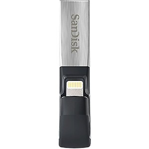 SanDisk iXpand 128 GB Flash Drive for iPhone and iPad(Silver, Type A to Lightning) price in India.