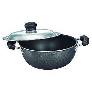 Prestige Omega Select Plus 20Cm- 2.2L Non-Stick Kadai with SS Lid |PFOA Free Teflon Non-Stick Coating | Scratch Resistant | Flat Base |Durable Handles |1 Year Warranty price in India.