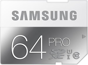 SAMSUNG PRO 64 GB SDXC Class 10 90 MB/s Memory Card price in India.