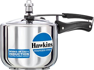 Hawkins Stainless Steel Inner Lid Pressure Cooker, 3 Litres Tall, With Two Dish Set/Separator, 3 Liter price in India.