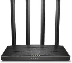 TP-Link Archer AC1200 Archer C6 Wi-Fi Speed Up to 867 Mbps/5 GHz + 400Mbps/2.4 GHz, 5 Gigabit Ports, 4 External Antennas, MU-MIMO, Dual Band, WiFi Coverage with Access Point Mode, Black price in India.