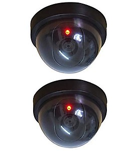 BLAPOXE Dummy Security CCTV Fake Dome Camera with Blinking red LED Light Indication for Home or Office Security (Pack of 2) price in India.