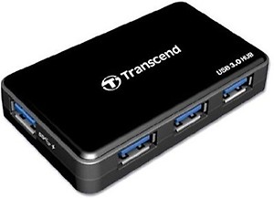 Transcend 4-Port Hub3K USB 3.1 Gen 1 USB Type-A X4 (USB 3.1 Gen 1) with The Included Power Adapter Input Interface USB 3.1 Gen 1 Micro-USB to USB Type A - Ts-Hub3K Black price in India.