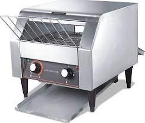 MAZORIA Stainless Steel Electric Conveyor Toaster for Breads and Burger Buns (Small, Silver) price in India.