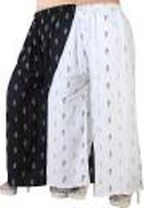 Pack of 2 Relaxed Women Black, White Viscose Rayon Trousers