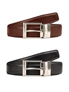 SCHARF Black & Brown Reversible Belt for Men