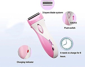 Kemei KM-3018 Shaver For Women  (Pink, White) price in India.