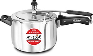 MR COOK By United Metalik Regular Aluminium Non-Induction Pressure Cooker with Inner Lid (Silver) (10 Litre) price in India.