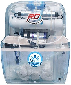 Grand Plus TPT Swift Transperent 15 Liters RO+UV+UF+Tds Water Purifier Copper RO With UV UF and TDS Controller Fully Automatic Function and Best For Home and Office (1 Year Warranty) price in India.