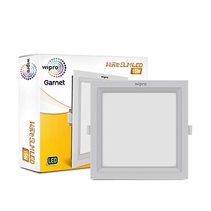 wipro Garnet Wave 15W LED SQ Slim Panel 3000K