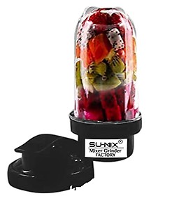 Su-mix Big Bullet Jar for Mixer Grinder Jar (530 ML) with Gym Sipper Cap, Black- NMGF75 price in India.
