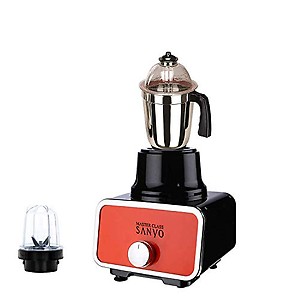 Masterclass Sanyo 1000 Watts Silver Mixer Grinder With 2 steel Jar (1 Large Jar, 1 Small Jar) Make in India price in India.