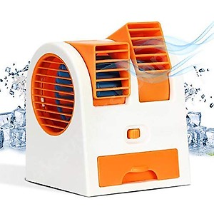 Nikrim™ Portable Small Plastic Air Conditioner Water Cooler Mini Fan and Dual Bladeless for Use in Car/Home/Office (Multicolour) price in India.