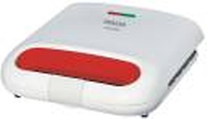 INALSA Phoenix Sandwich Maker|750 Watts Quick Heating|2 Slices Non-Stick Large Plates|Easy Sandwich Cut|Indicator Lights|Cord Winder (White/Red) price in India.