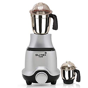 Rotomix BUTSLVSA21 750-Watt Mixer Grinder with 2 Jars (1 Wet Jar and 1 Chutney Jar) - Silver.Make in india(ISI CERTIFIED) price in India.