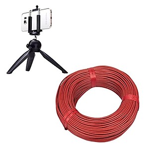 Elevea (12 Years Warranty) - 228Stand, Flexible 2.5mm Copper Wire for Home or Domestic Industrial Electric Wiring, Electric Wire-25Feet (Red Color) price in India.