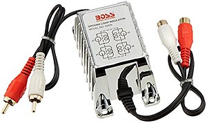 BOSS RCA Amplifier Audio Systems Ground Loop Isolator B25N noise Filter for Car Audio Systems, White price in India.