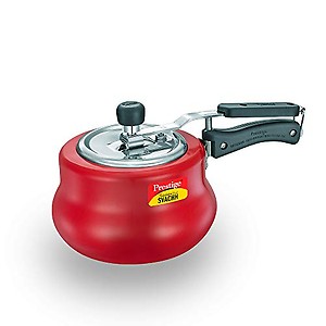 Prestige Svachh, 10752, 3 litre, Nakshatra Duo Red Handi, with Deep Lid for Spillage Control, Aluminium, Inner Lid price in India.