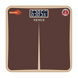 Venus (India) Electronic Digital Personal Bathroom Health Body Weight Weighing Scales For Body Weight,Battery Included EPS-8199 (Brown) price in India.