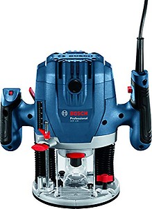 Bosch GOF 130 Corded Electric Router, 1,300W, 8 mm Bit, 28,000 rpm, 40 mm, Variable Speed, Restart Protection, Constant Speed, 3.5 kg + 8 Bosch Accessories, 1 Year Warranty price in India.