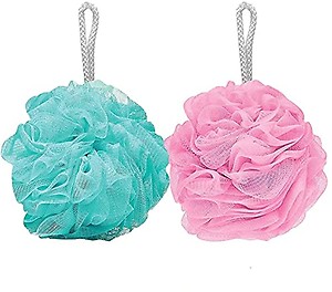 Stewit Bath Sponge Round Loofah and Back Scrubber for Men and Women (Pack Of 2)