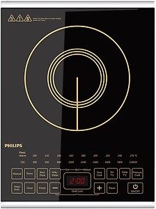 PHILIPS Viva Collection HD4938/01 2100-Watt Glass Induction Cooktop with Sensor Touch (Black) price in .