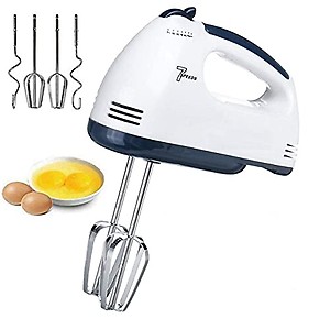 Portible 180 W Hand Mixer Blender With 4 piece Stainless steel blades attachment - Beater for Cake Egg Bakery & Cream Mix, Food Blender (Pack Of 1). price in India.