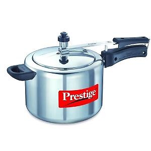 Prestige Nakshatra Aluminium Inner Lid Pressure Cooker, 5 Litres, Silver, 5 Liter price in India.