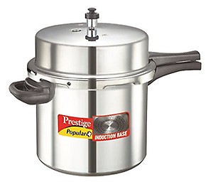 Prestige Popular Plus Induction Base Pressure Cooker, 12 Litres, Outer Lid, Silver, Aluminium, 12 Liter price in India.