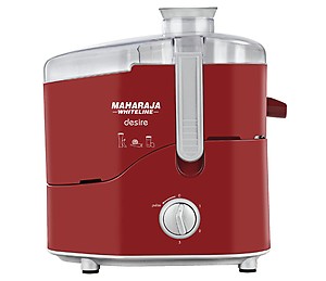 MAHARAJA WHITELINE Desire (JX-210) 450 W Juicer Mixer Grinder (3 Jars, Red) price in India.