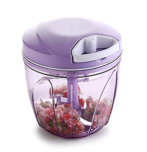 CALIST Handy 900 ml Plastic Dori Chopper, Cutter with 5 SS Blades and Whisker Blade - (Pack of 1, Purple) price in India.