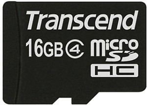 Transcend 16GB Class 4 MicroSD Card price in India.